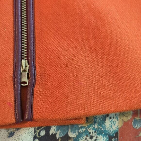 Valmax made in Italy orange & maroon skirt size 12 - Picture 5 of 9